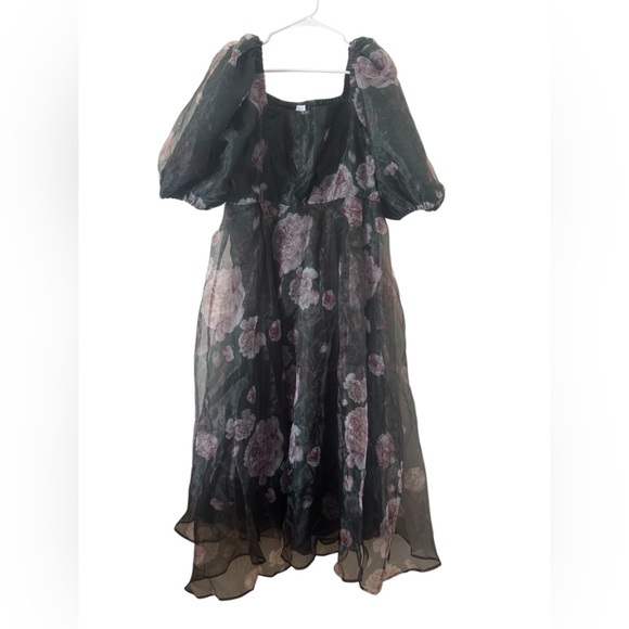 Chic Soul Dresses & Skirts - Chic soul Floral Dress in Green and Pink Size 3x